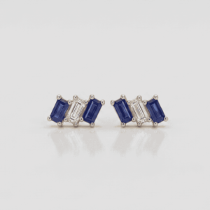 Multi Baguette Stud Earrings