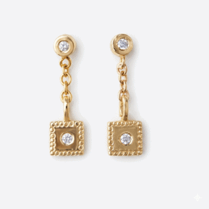 Square Diamond Dangle earrings