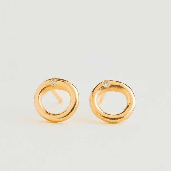 organic circle studs