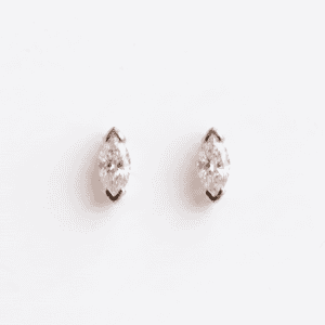 Marquise cut White Sapphire studs