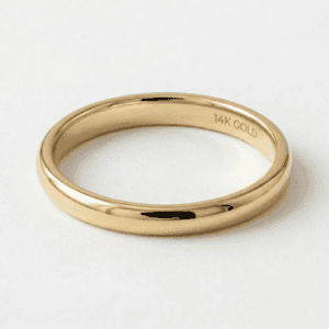 Half Round wedding band 2 mm width