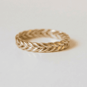 Braided wedding band 3.5 mm width