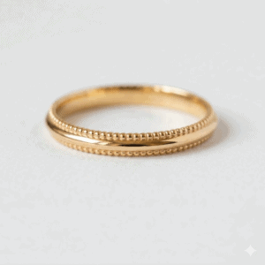 טבעת נישואין חצי עגולה מיליגרן דקה