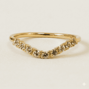 Delicate Chevron Diamond Band