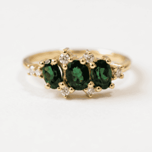 טבעת קוסמוס טורמלין ויהלומים