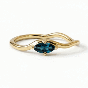 London Topaz twist ring