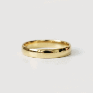 Wide Half-Round Wedding Ring